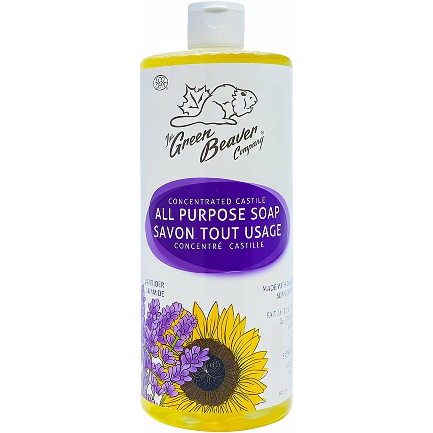 Lavender, 1L | Green Beaver Sunflower Castille Liquid Soap