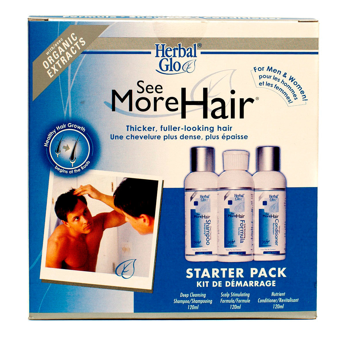 Herbal Glo See More Hair System, 3-Step Starter Pack