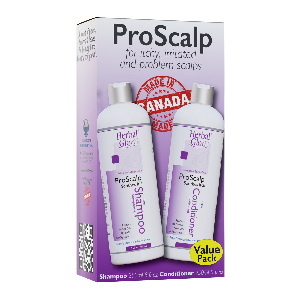 Herbal Glo Proscalp Shampoo & Conditioner, Value Pack (Shampoo + Conditioner)