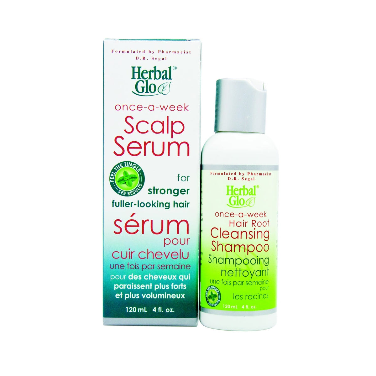 Herbal Glo Once-A-Week Scalp Serum, Duo Pack (Serum + Shampoo)
