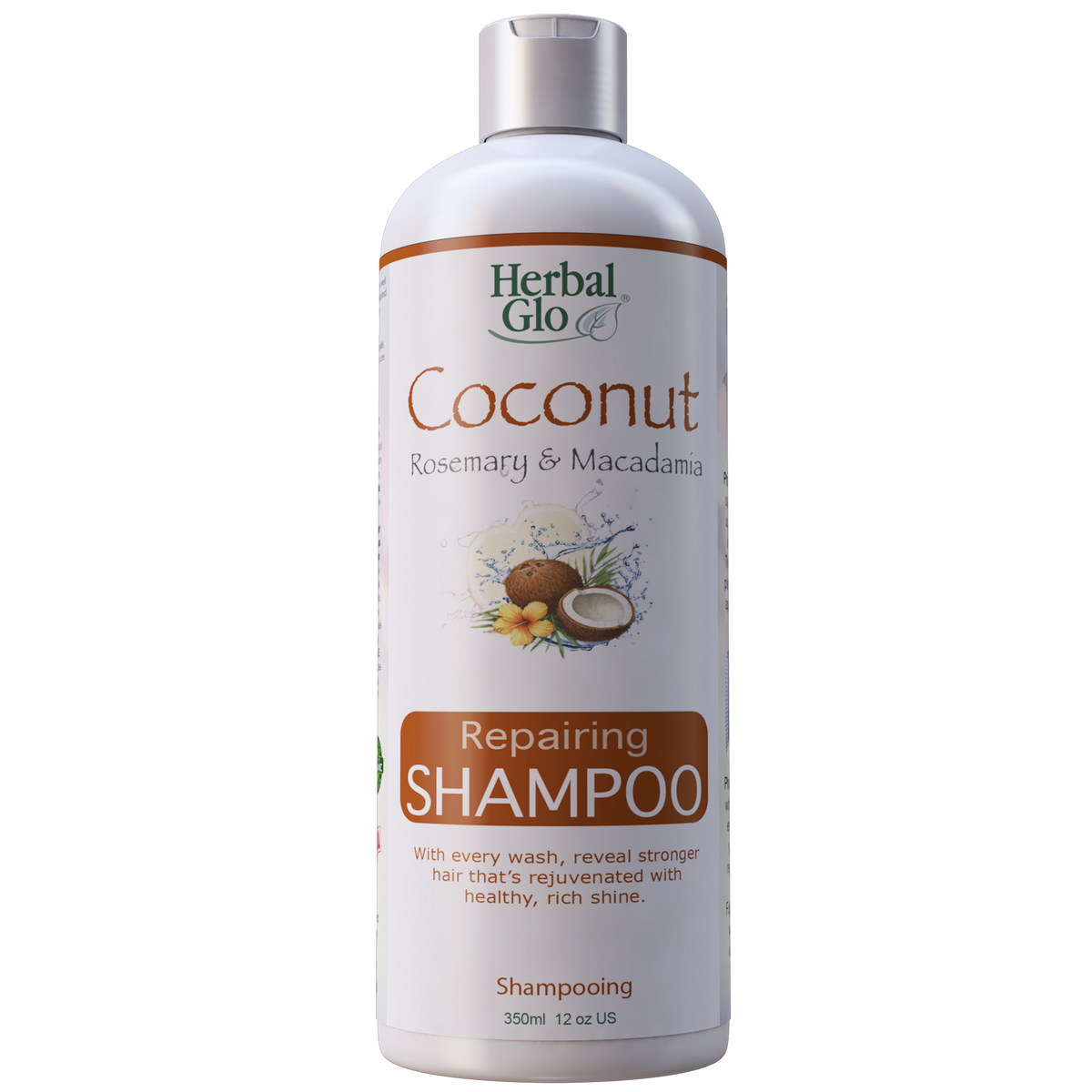 Herbal Glo Botanical Shampoo, Coconut, Rosemary & Macadamia