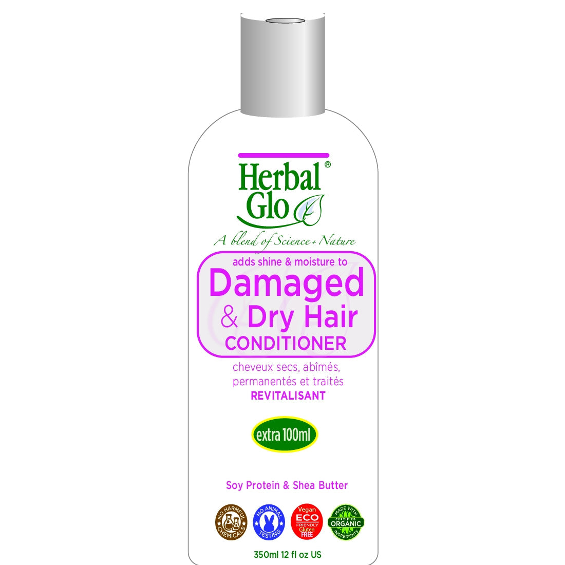 Herbal Glo Dry & Damaged Hair Shampoo & Conditioner, Conditioner 350ml