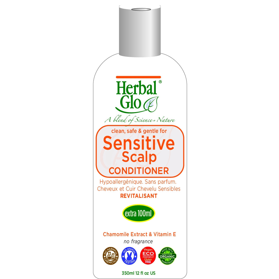 Herbal Glo Sensitive Scalp Shampoo & Conditioner, Conditioner 350ml
