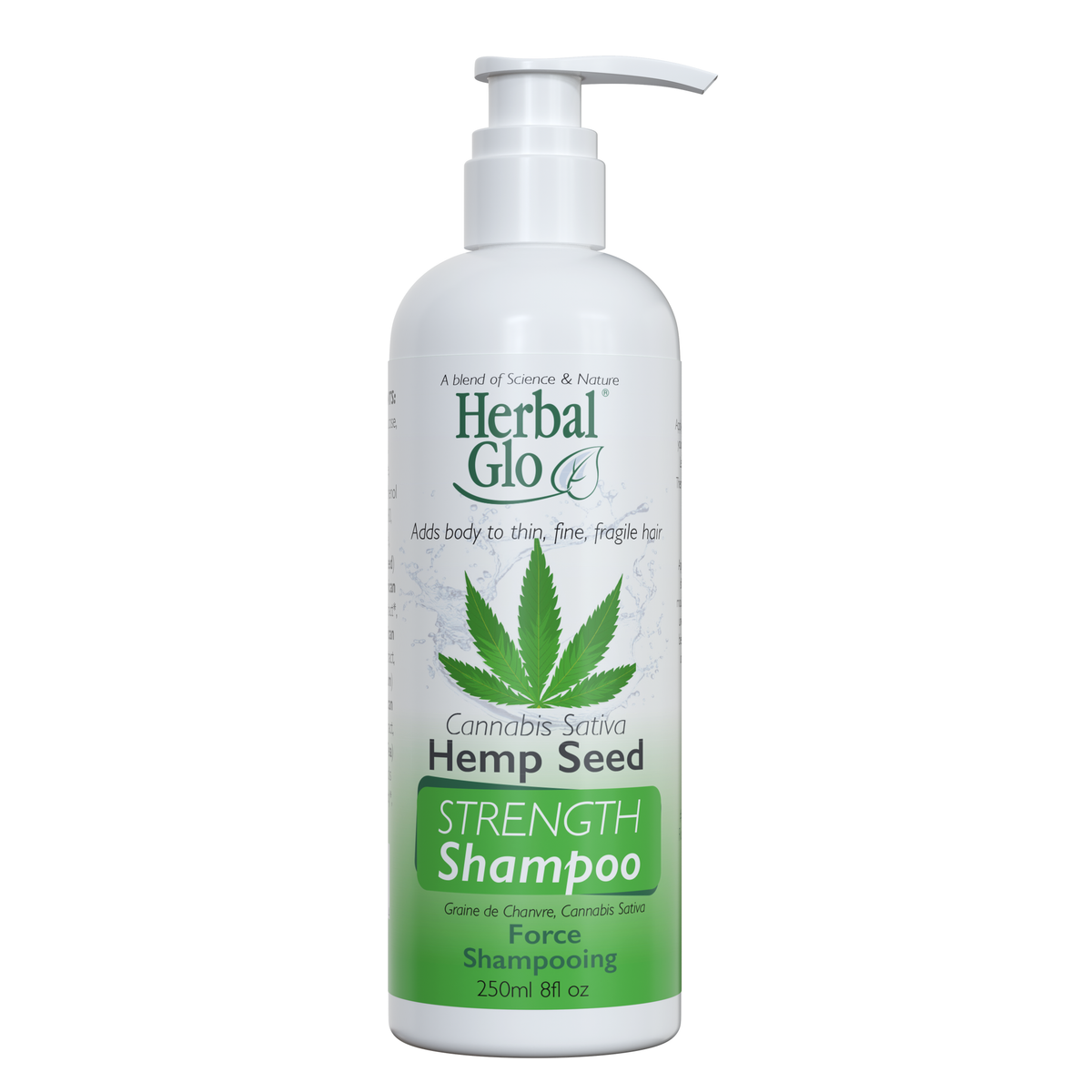 Herbal Glo Hemp STRENGTH Shampoo & Conditioner, Shampoo 250ml
