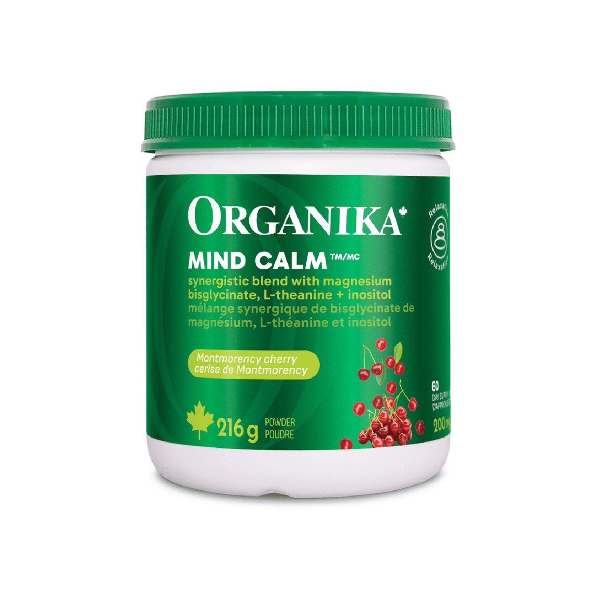 Montmorency Cherry | Organika Mind Calm Powder 216g tub // montmorency cherry flavour