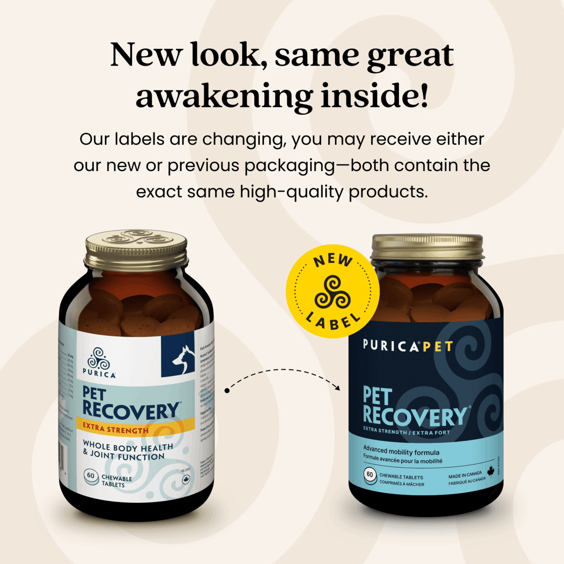 60 Chewable Tablets | Purica Pet Recovery Extra Strength