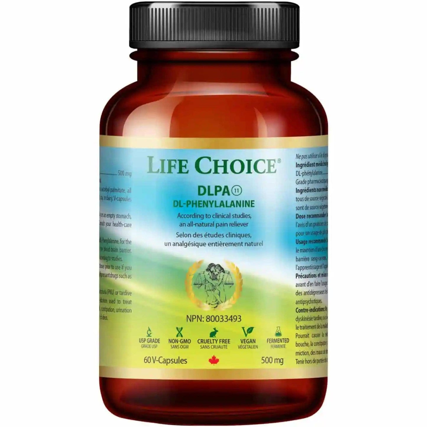 60 V-Capsules | Life Choice DLPA DL-Phenylalanine