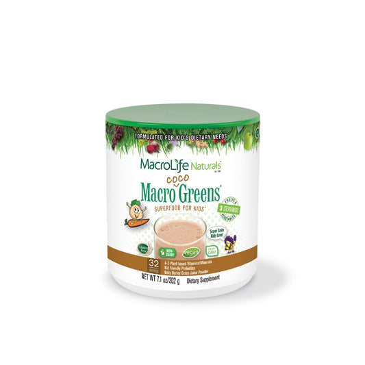 MacroLife Naturals Jr. Macro Coco Greens Chocolate Superfood for Kids, 202g