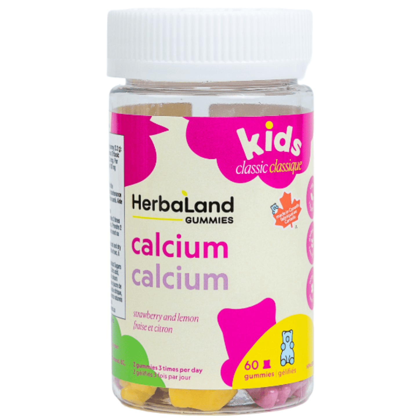 Herbaland Classic Gummies for Kids Calcium, 60 Gummies
