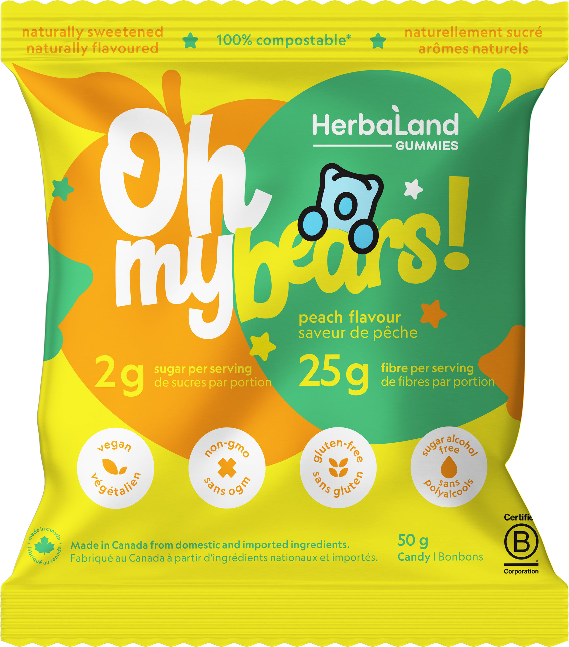 Herbaland Oh My Bears! Peach