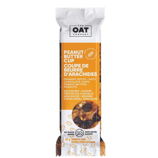 The Oat Company Energy Bars, Case of 12 - Peanut Butter Cup, 12 x 55g