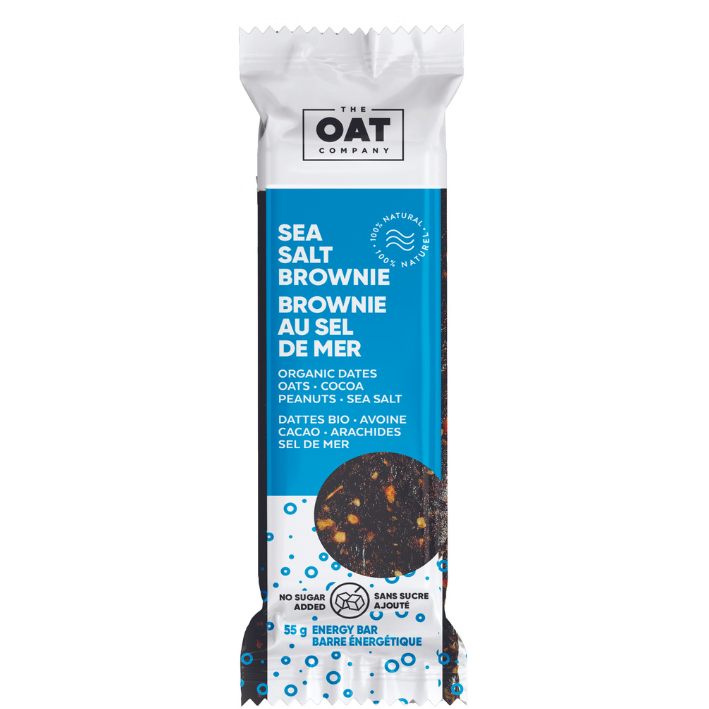 The Oat Company Energy Bars, Case of 12 - Sea Salt Brownie, 12 x 55g
