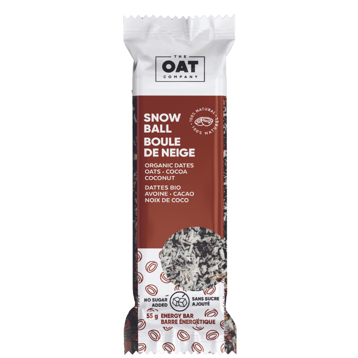 The Oat Company Energy Bars, Case of 12 - Snowball, 12 x 55g