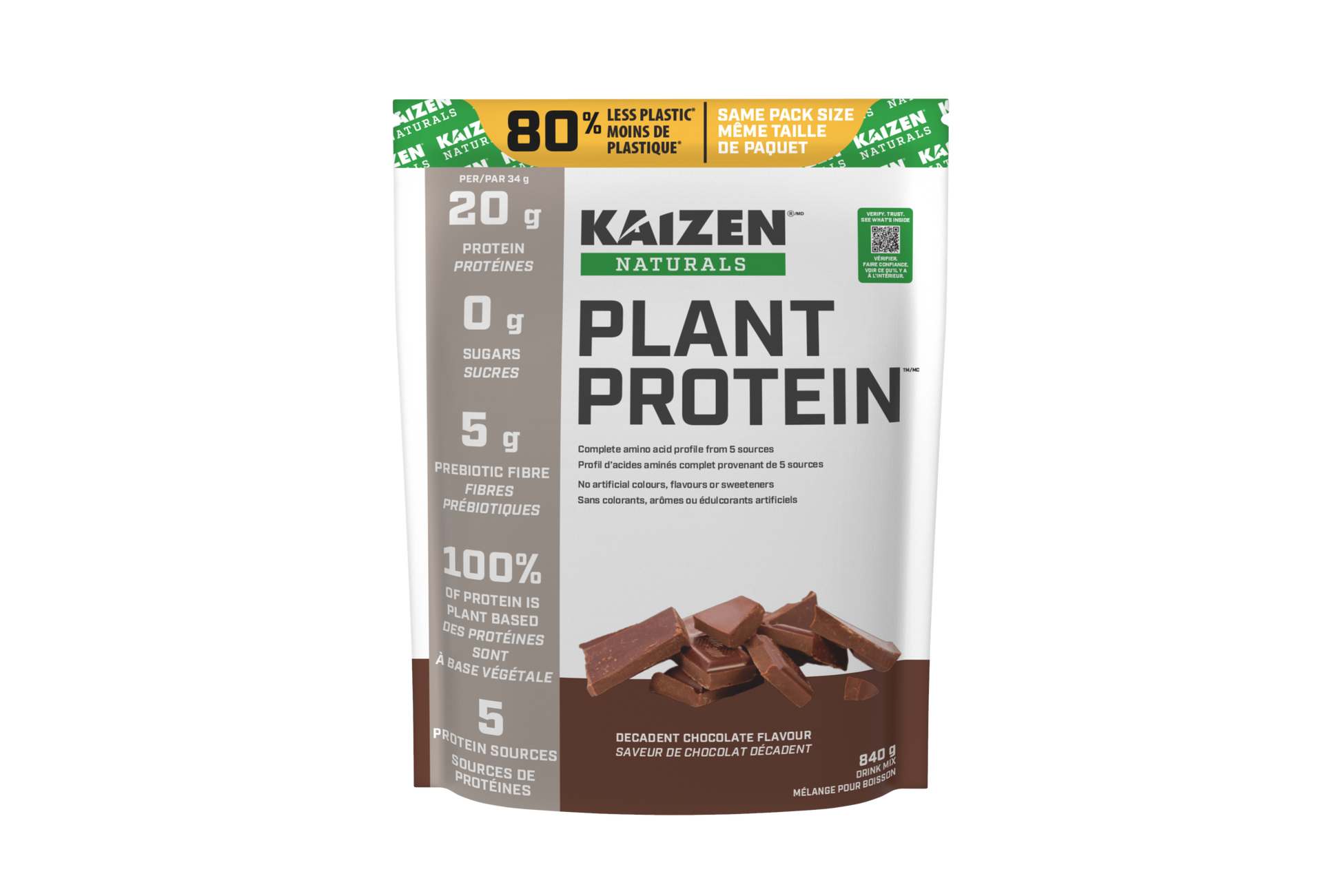 Kaizen Naturals Vegan Protein 840g Decadent Chocolate
