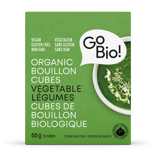 GoBIO! Organic Vegetable Bouillon Cubes, Regular, 15 x 66g