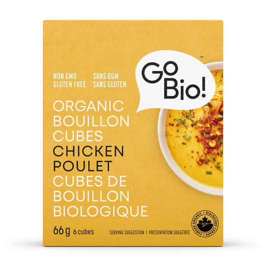 GoBIO! Organic Chicken Bouillon Cubes, Regular, 15 x 66g