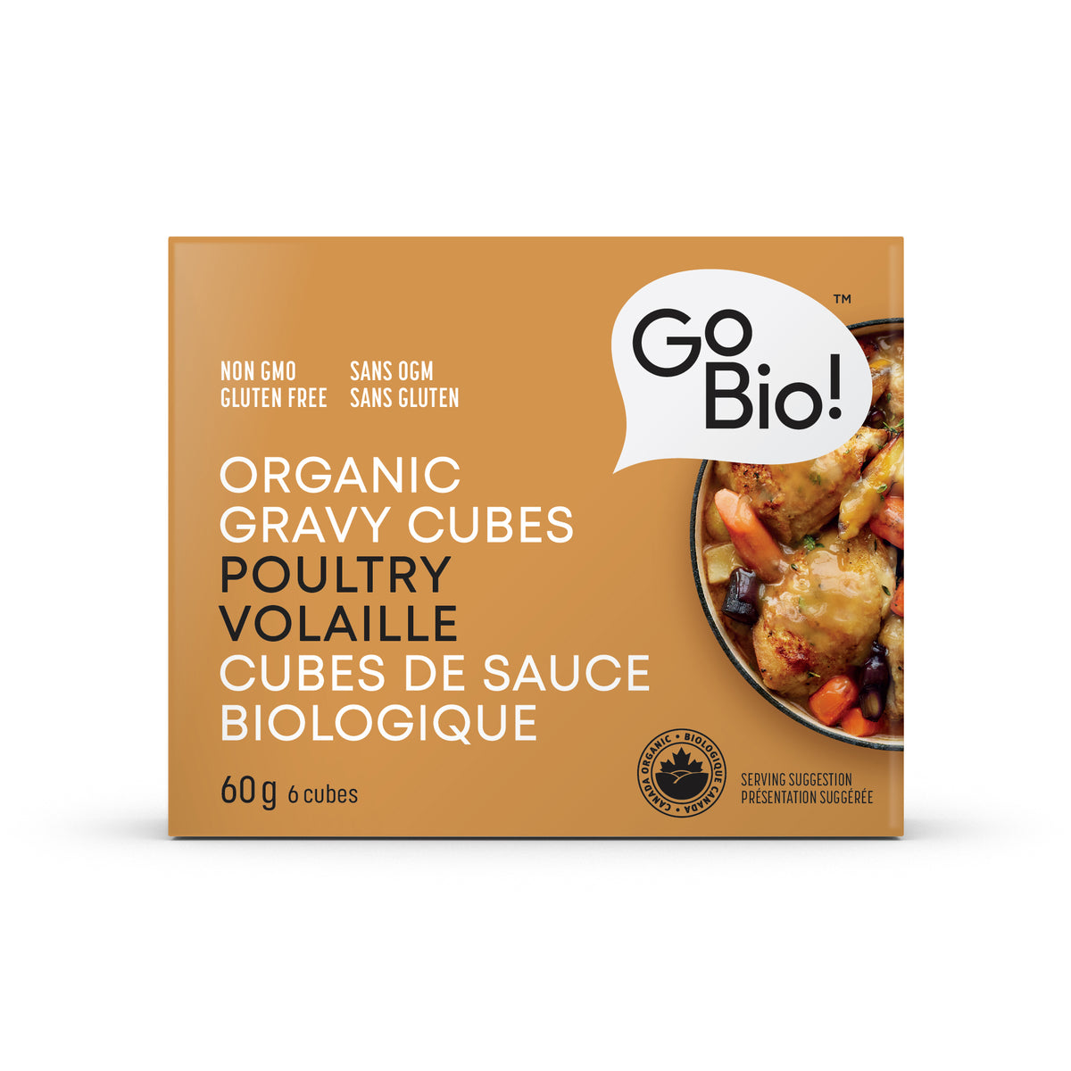 GoBIO! Organic Gravy Cubes, Poultry, 15 x 60g