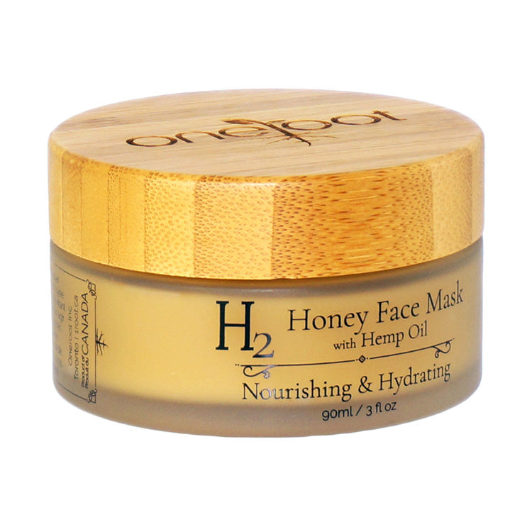 OneRoot H2 Honey Face Mask with 40% Raw Buckwheat Honey and Hemp Seed Oil, 90ml