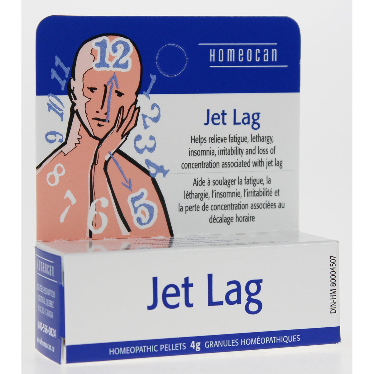 Homeocan Jet Lag Pellets, Homeopathic Combination Remedy, 4g