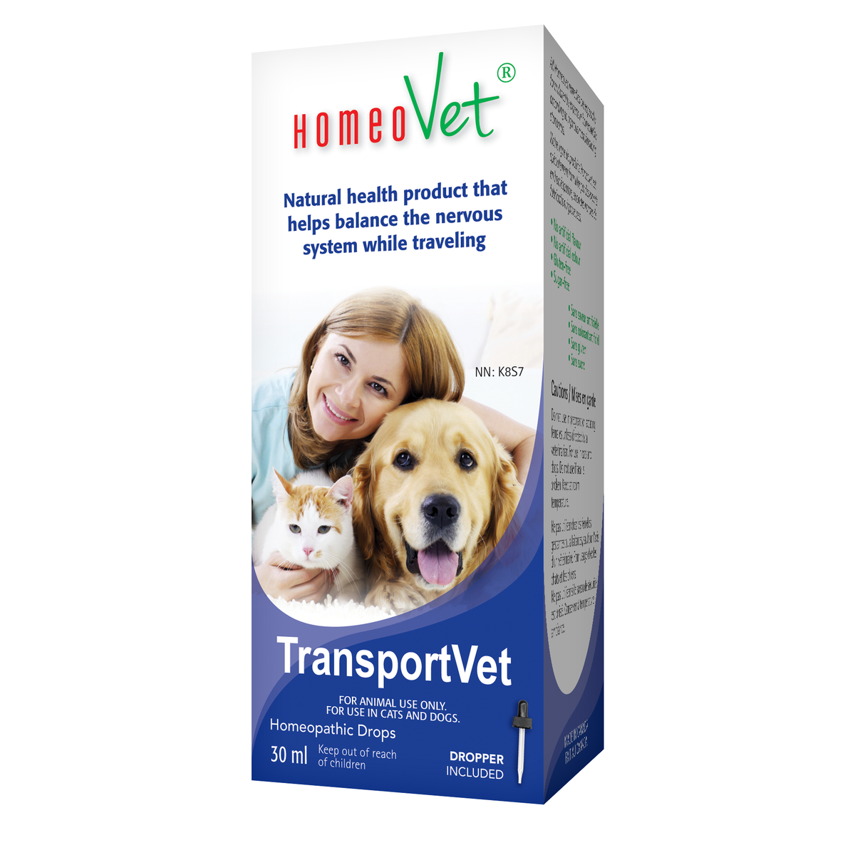 HomeoVet TransportVet Homeopathic Drops for Cats and Dogs, 30ml