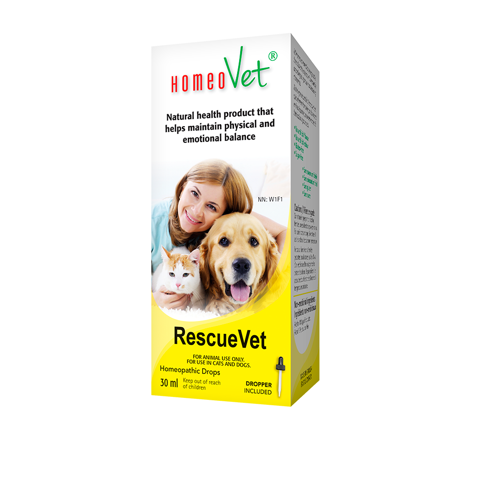HomeoVet RescueVet Homeopathic Drops for Cats and Dogs, 30ml