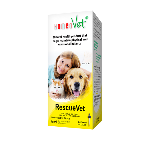 HomeoVet RescueVet Homeopathic Drops for Cats and Dogs, 30ml
