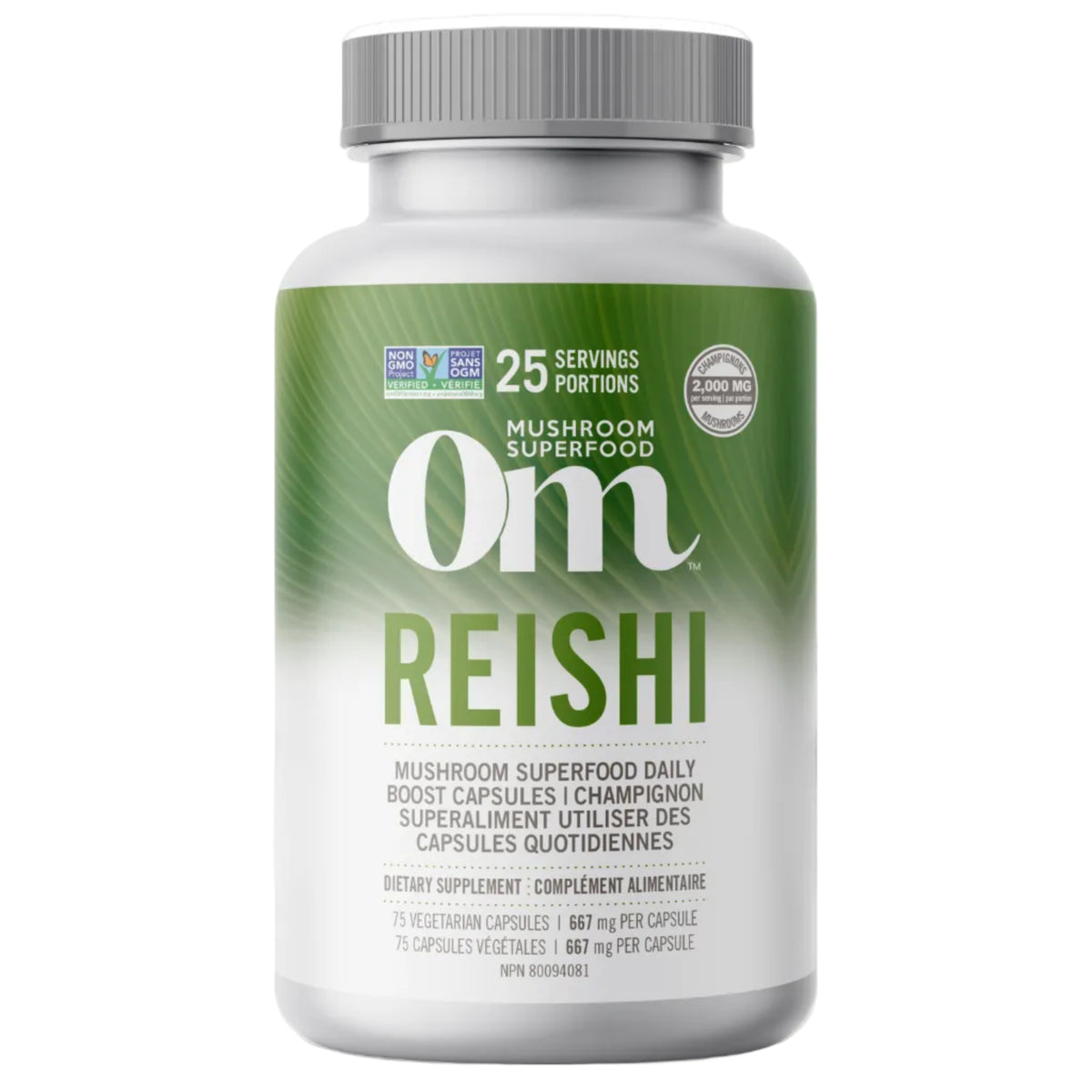 75 Capsules | OM Mushroom Organic Reishi 75 capsules