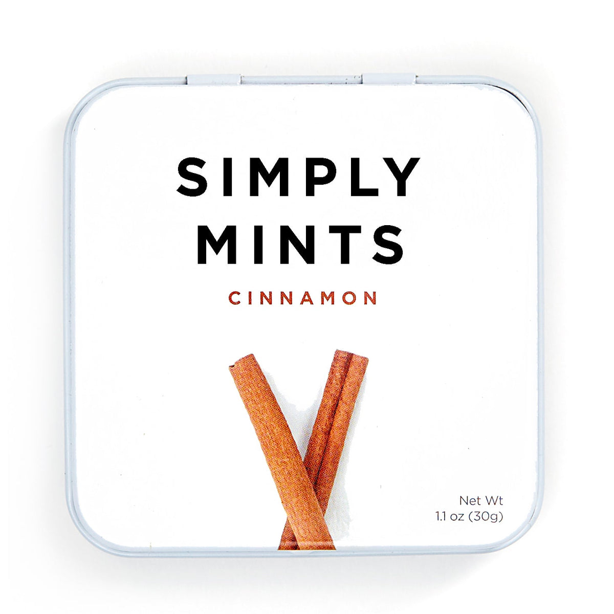 Simply Gum Natural Mints, Case of 6 x 30g - Cinnamon
