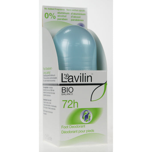 Lavilin Foot Roll-On Deodorant, Up to 72 Hours Foot Odour Protection, Aluminum-Free, 60ml