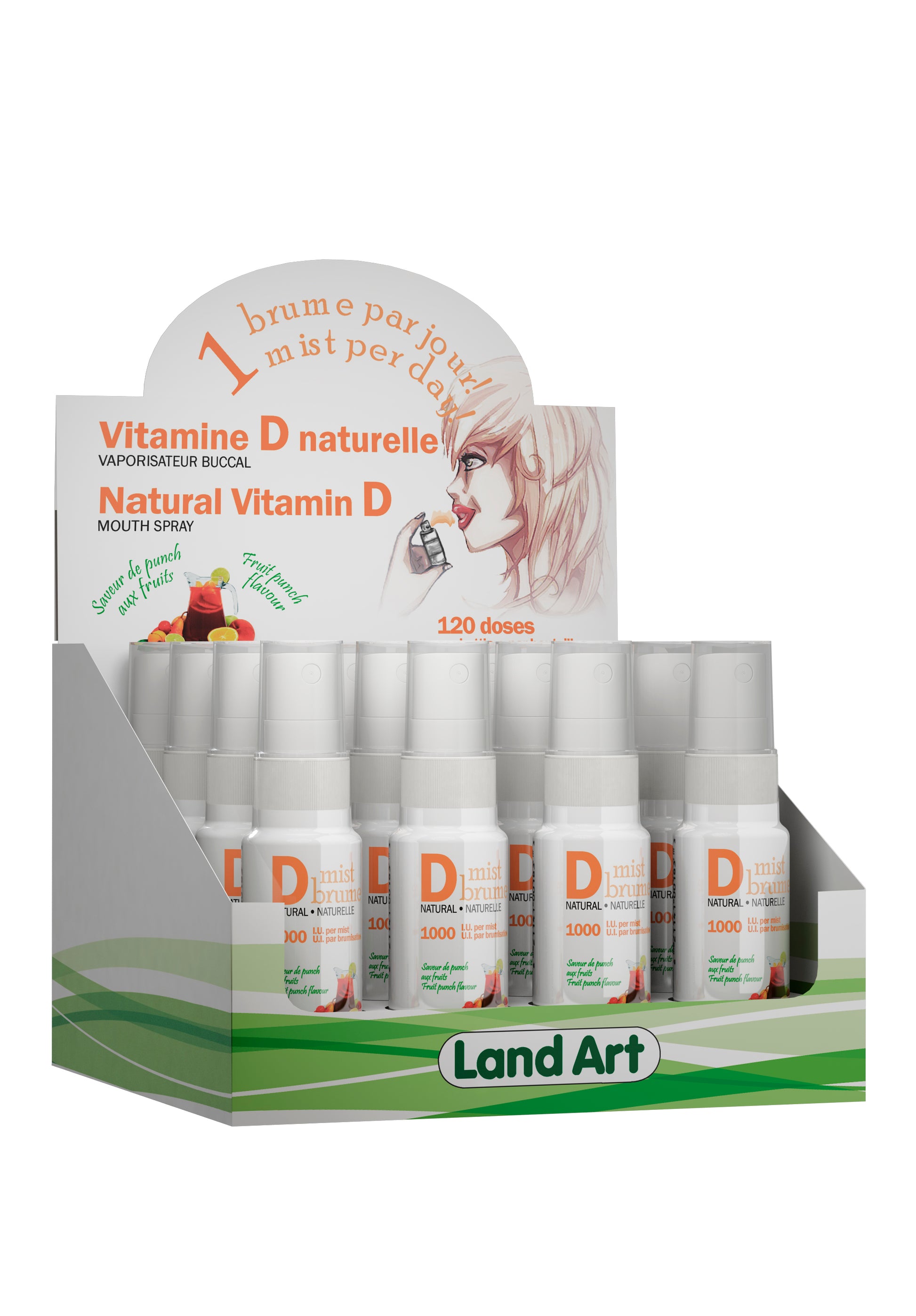 Land Art Vitamin D Mist, 20ml, Case of 16 - Case of 16
