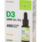 Land Art Organic Vitamin D3 Liquid Drops, 13.5ml - 1000 IU