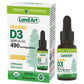 Land Art Organic Vegan Vitamin D3 1000 IU Drops, 13.5ml - 13.5ml