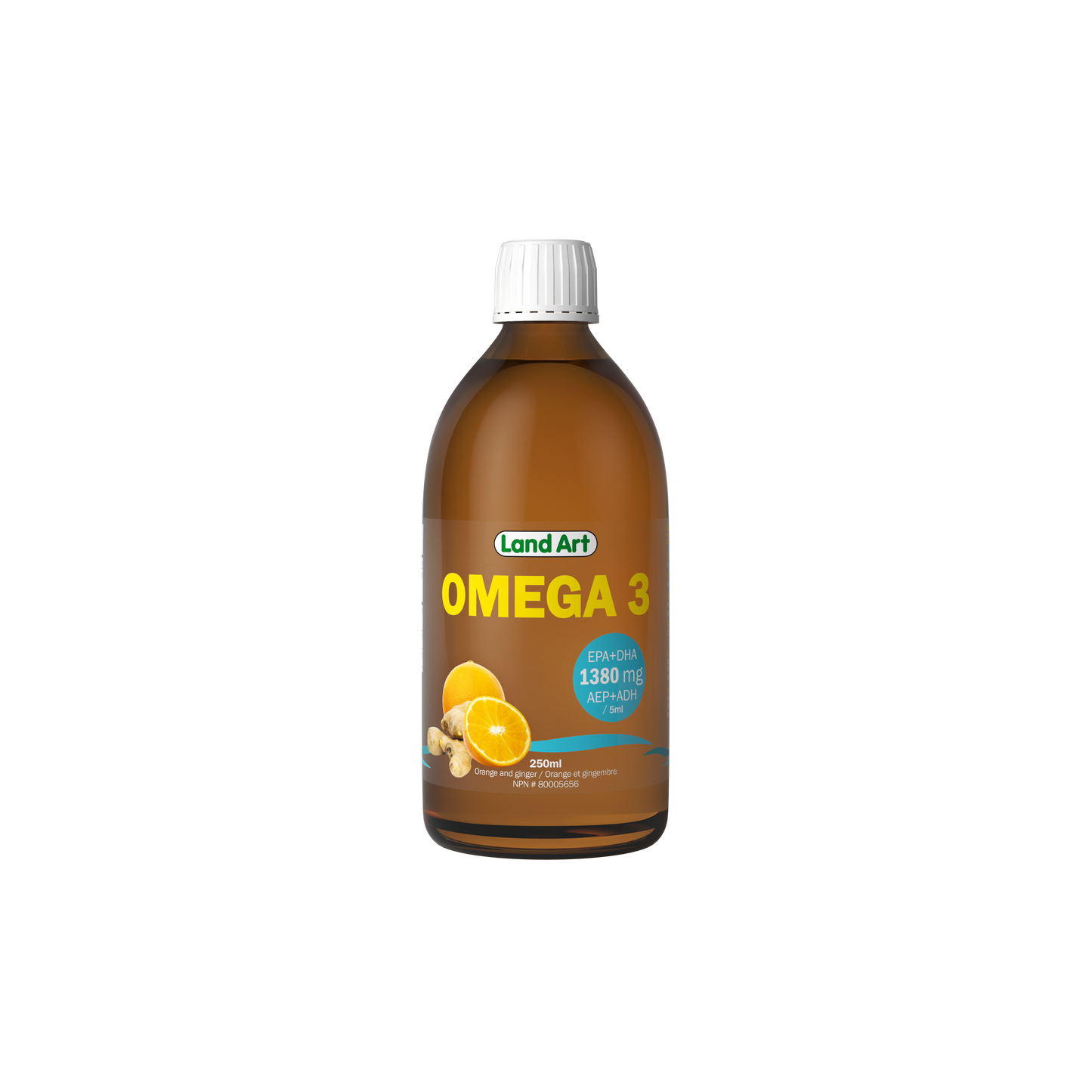 Land Art Omega-3 Cold Pressed Oil, Orange - 250ml