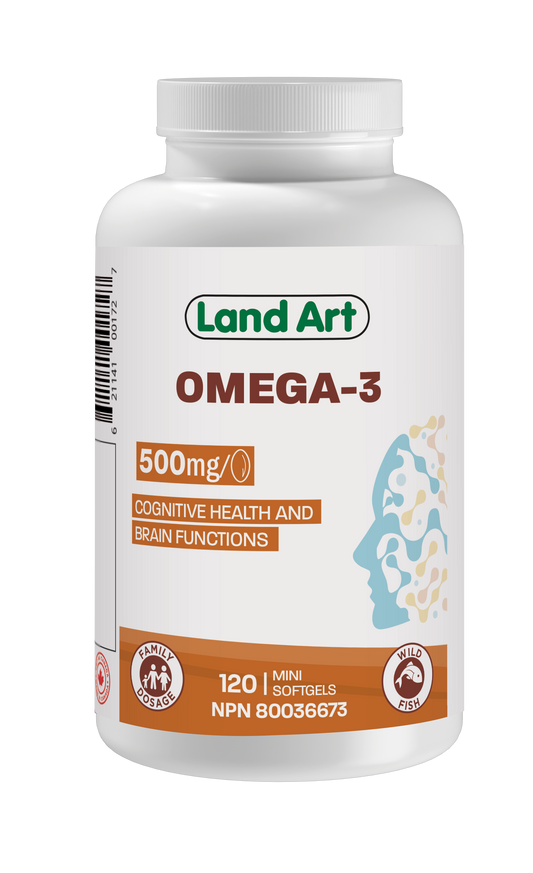 Land Art Omega-3 500mg, 120 Softgels - 120 Softgels