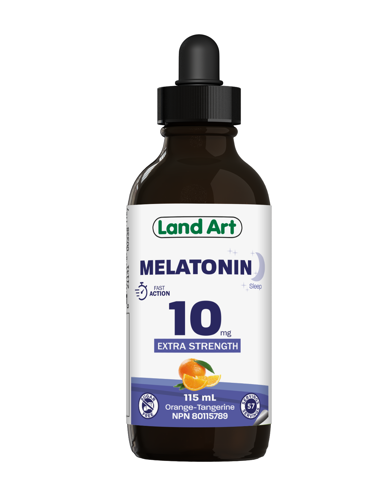 Land Art Melatonin 10mg Liquid, Sugar Free, 115ml - 115ml