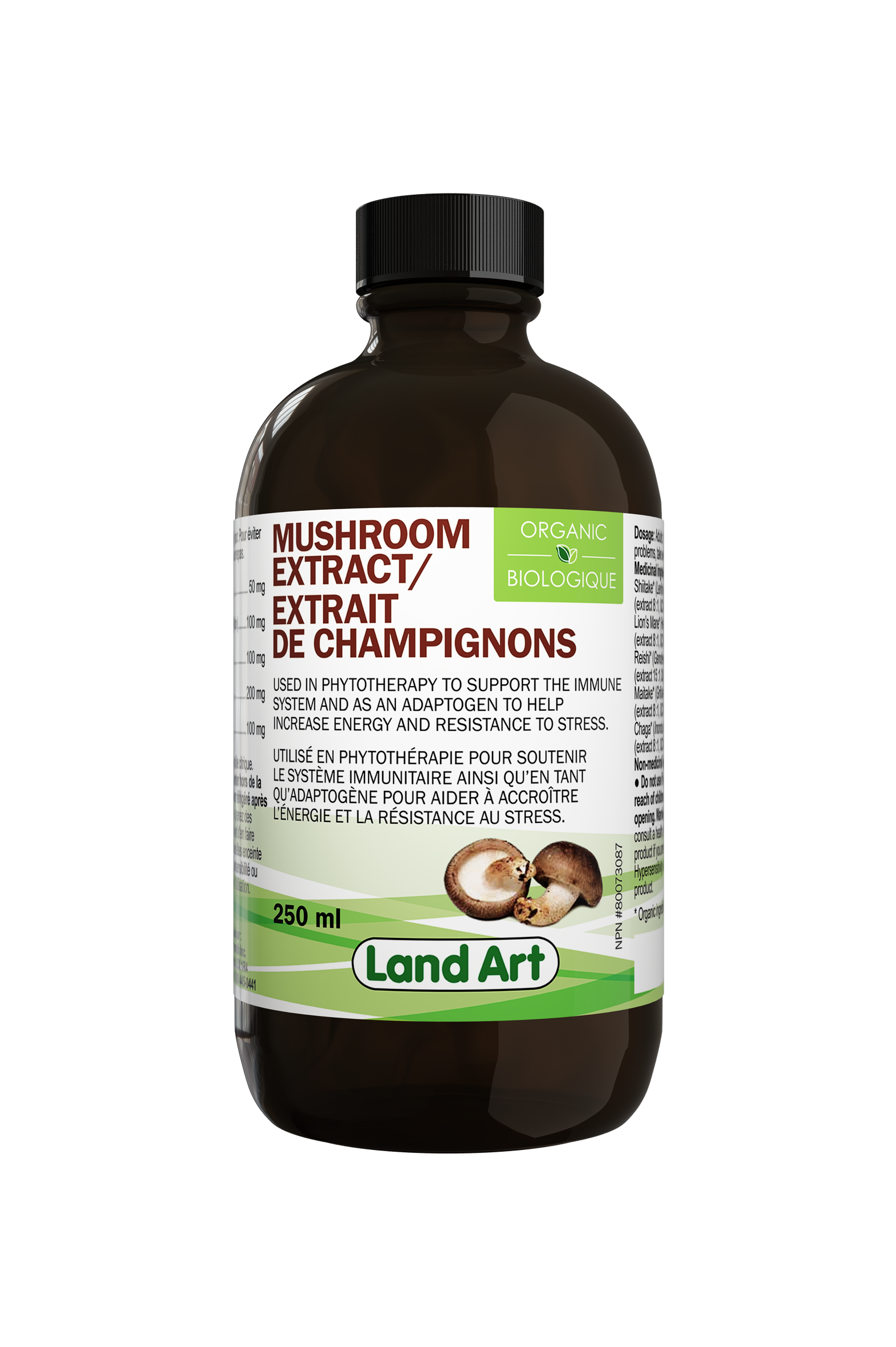 Land Art Organic Mushroom Extract, 250ml - 250ml