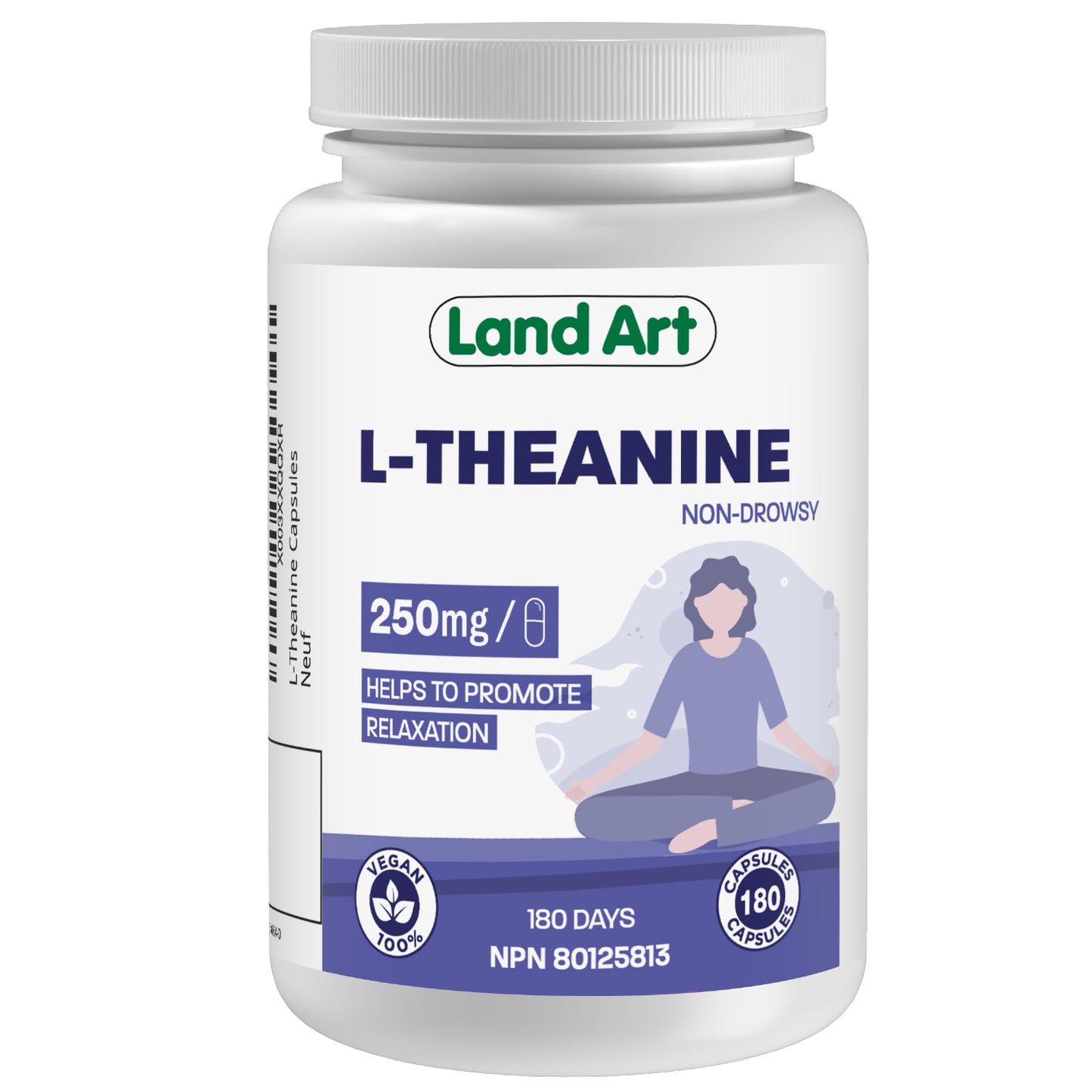 Land Art L-Theanine 250mg, 180 Capsules - 180 Capsules