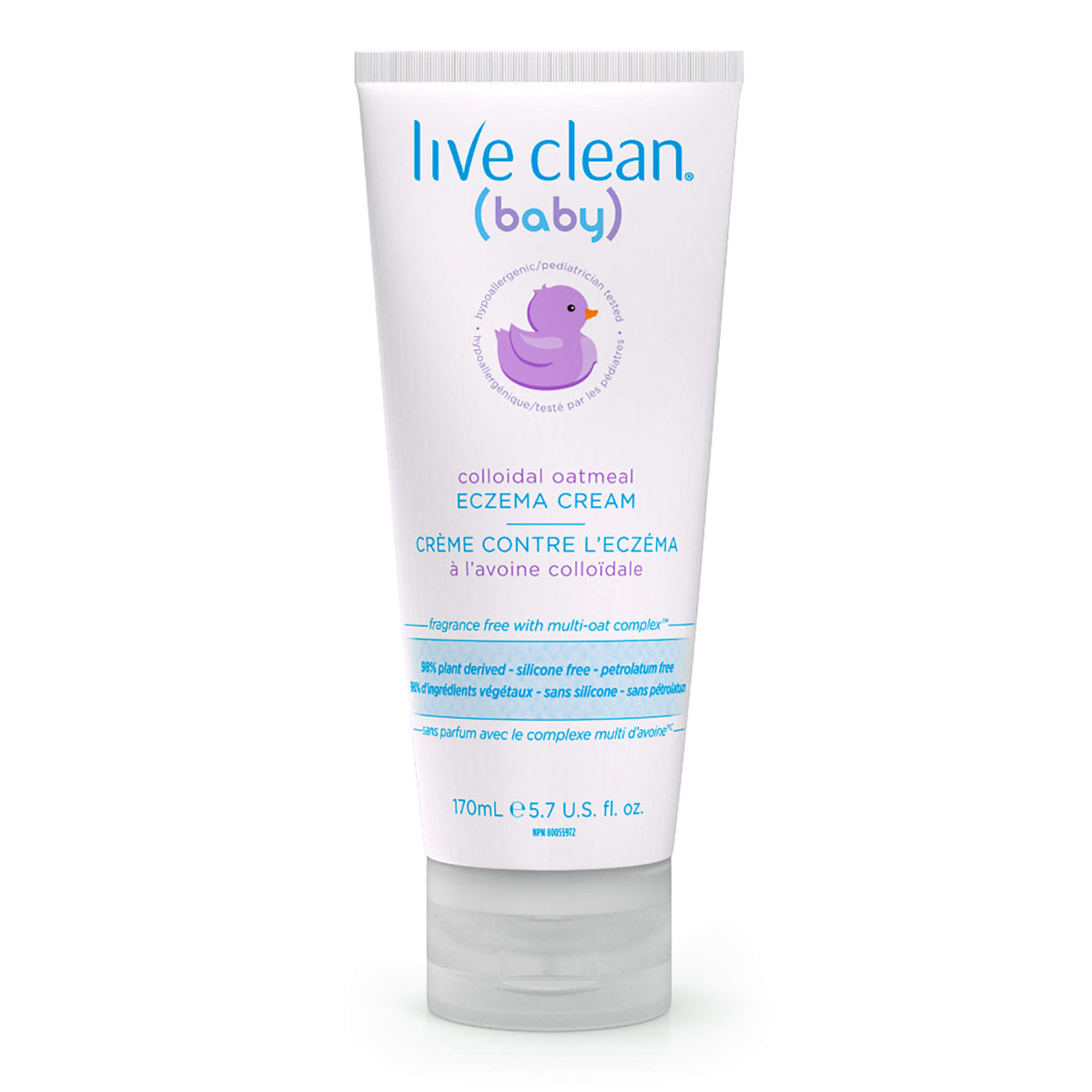 Live Clean Baby Eczema Cream with 2% Colloidal Oatmeal, Multi-Oat Complex, Aloe and Chamomile, 170ml