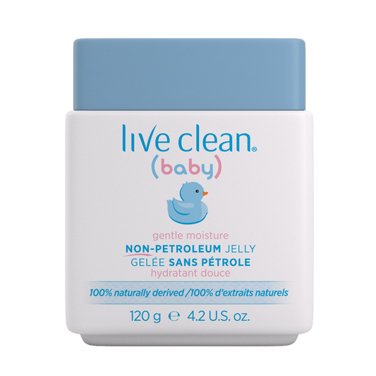 Live Clean Baby Gentle Moisture Non-Petroleum Jelly with Castor Oil, Beeswax and Organic Chamomile, 120g