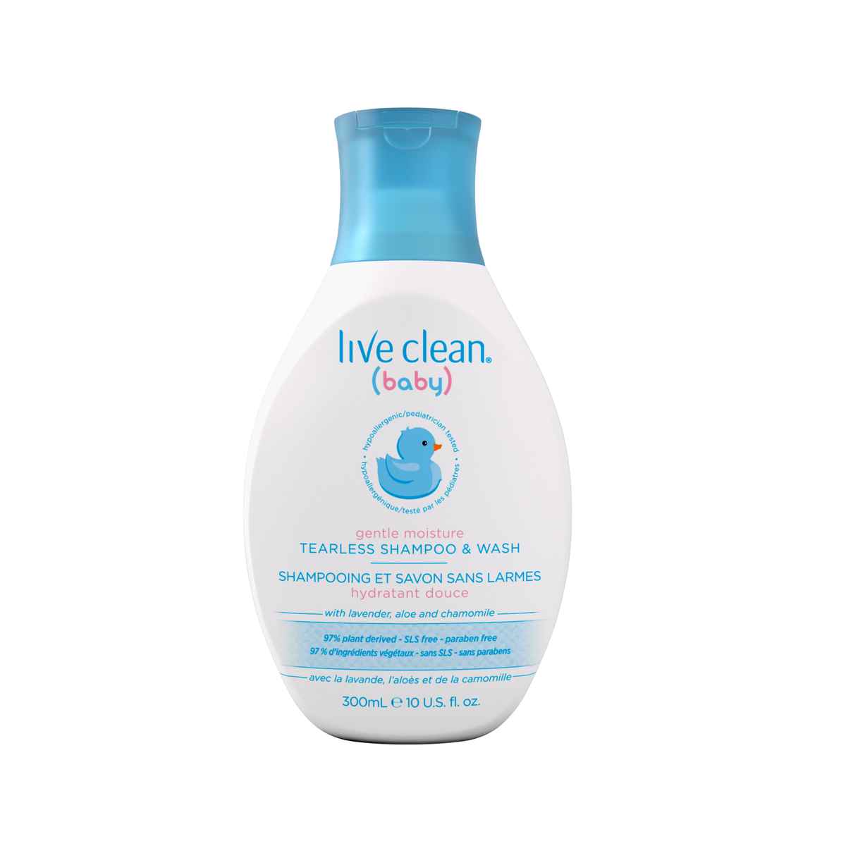Live Clean Baby Perfume-Free Tearless Shampoo & Wash with Vitamin E and Organic Botanicals, 300ml
