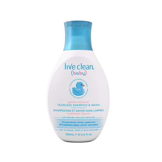Live Clean Baby Perfume-Free Tearless Shampoo & Wash with Vitamin E and Organic Botanicals, 300ml