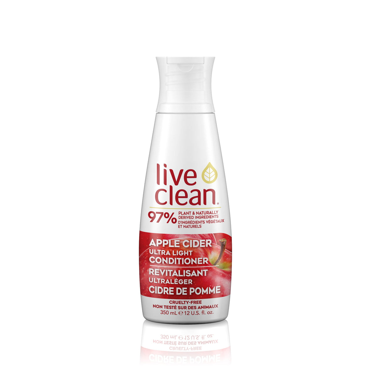 Live Clean Apple Cider Ultra Light Conditioner with Organic Apple Cider Vinegar, for Oily Hair, 350ml