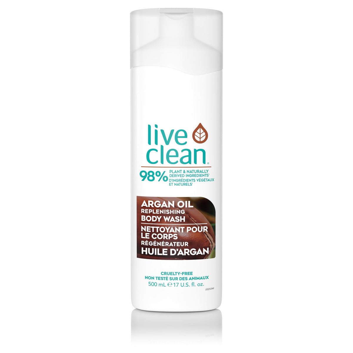 Live Clean Moisturizing Body Wash, 98% Plant-Based, Coconut Milk, Fresh Water, Argan Oil, Vanilla Peppermint or Holly Berry, 500ml - Argan Oil