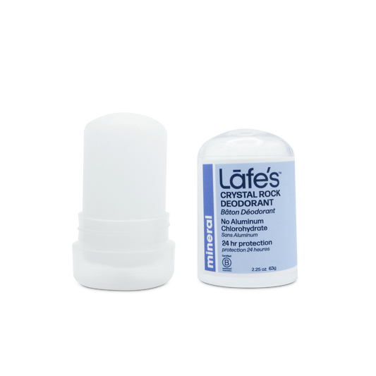 Lafe's Natural Crystal Rock Deodorant Stick, Mineral Salt, Unscented, 63g-120g - 63g