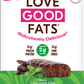 Love Good Fats Snack Bars, Keto-Friendly Bars with Good Fats and 1-3g Sugar, Case of 12 or 4-Pack