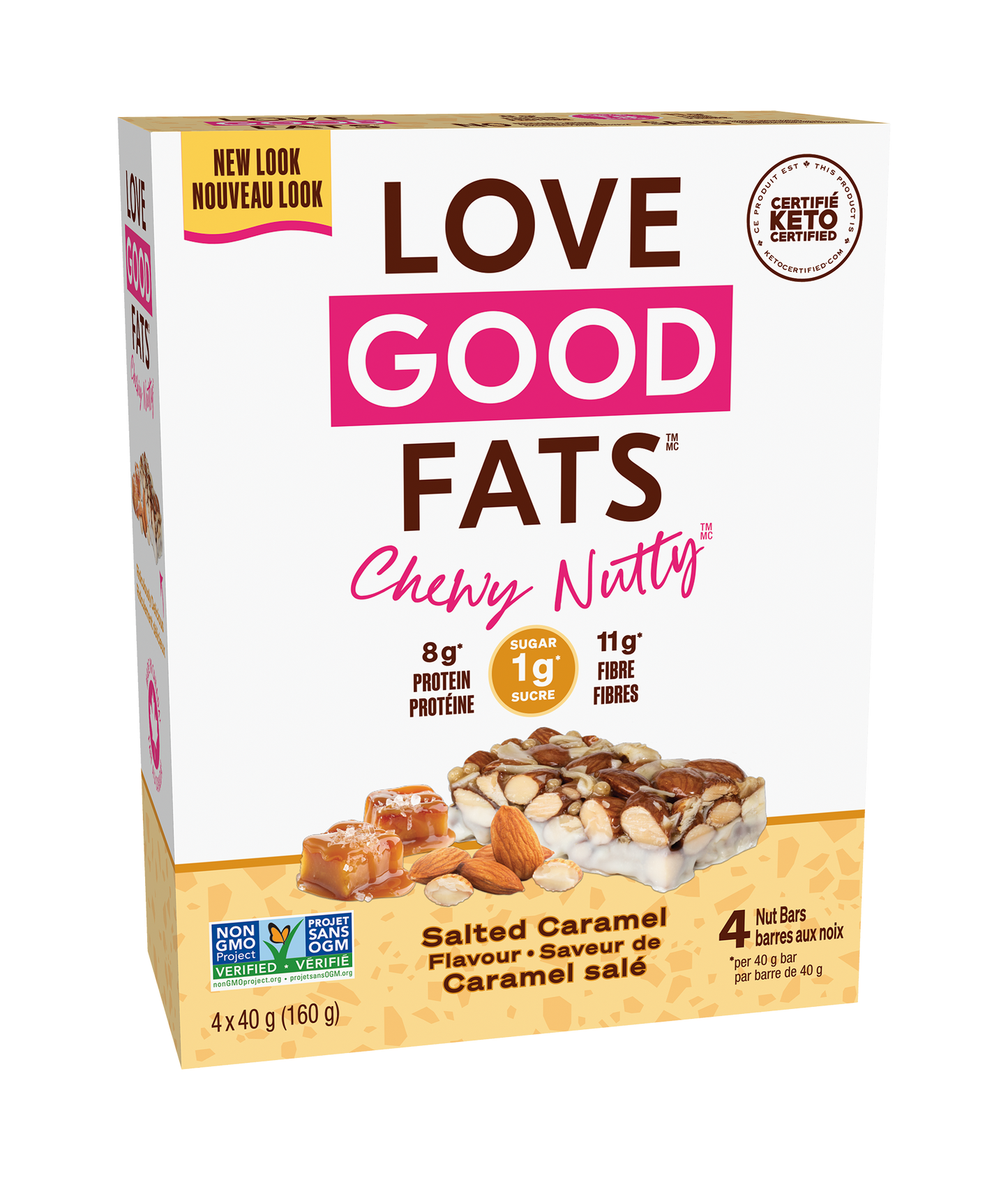 Salted Caramel 4-Pack | Love Good Fats Snack Bars Salted Caramel