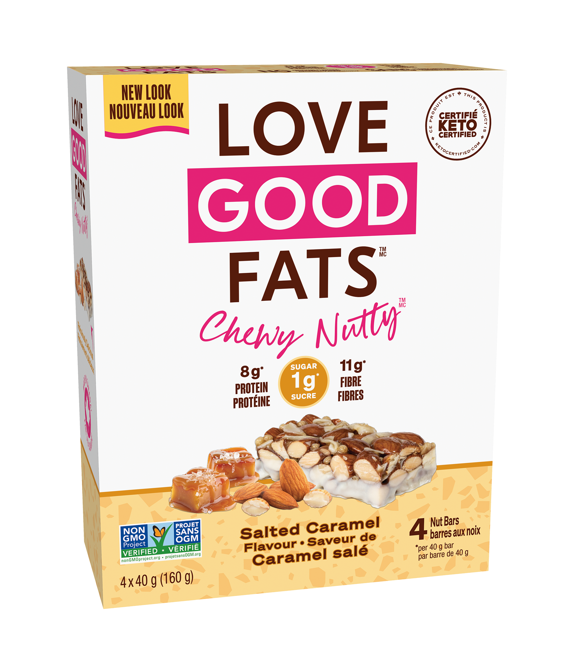 Salted Caramel 4-Pack | Love Good Fats Snack Bars Salted Caramel