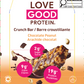 Love Good Fats Protein Crunch Bars, Crispy Protein Bars with Good Fats and Low Sugar, Case of 12 or 4-Pack