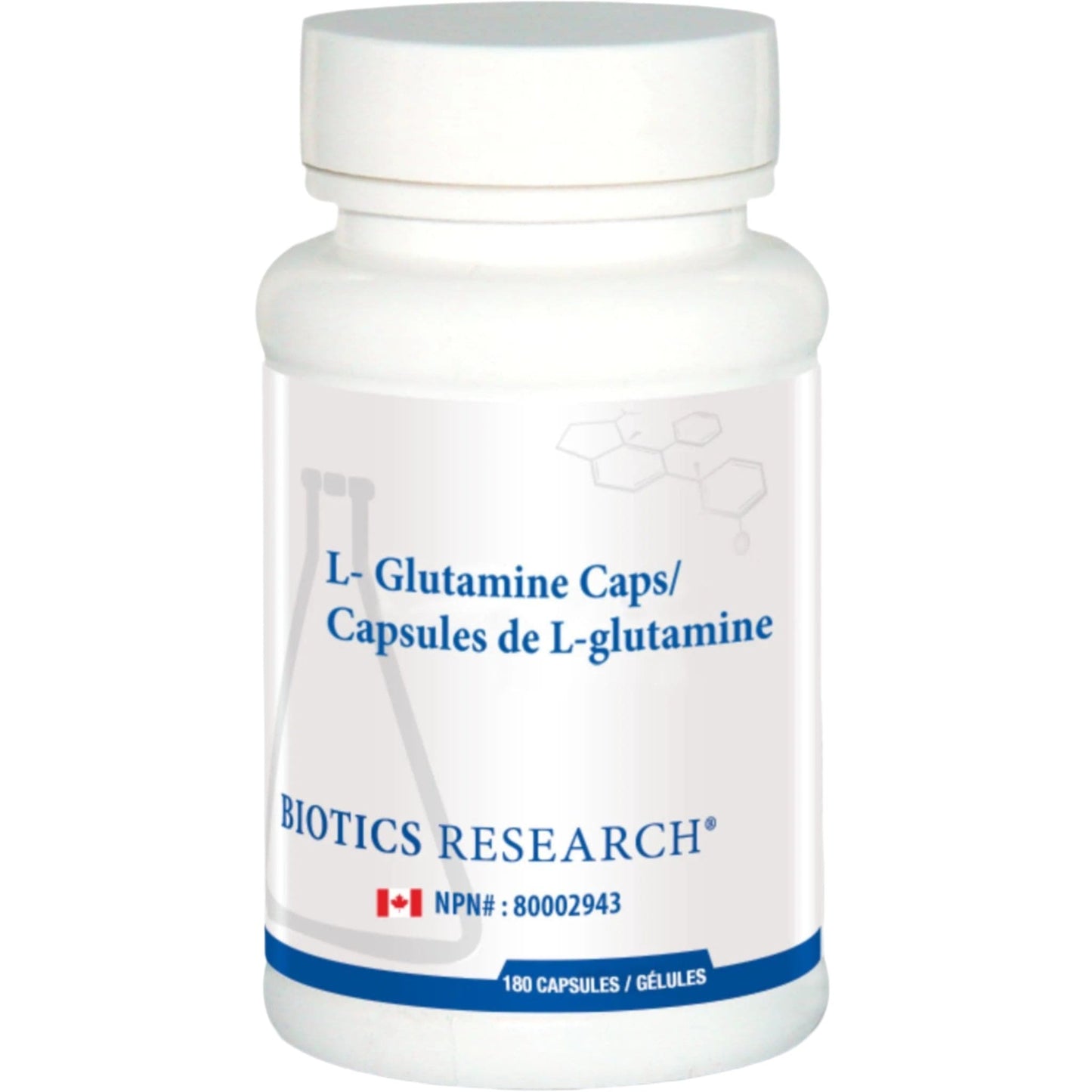 180 Capsules | Biotics Research L-Glutamine Caps