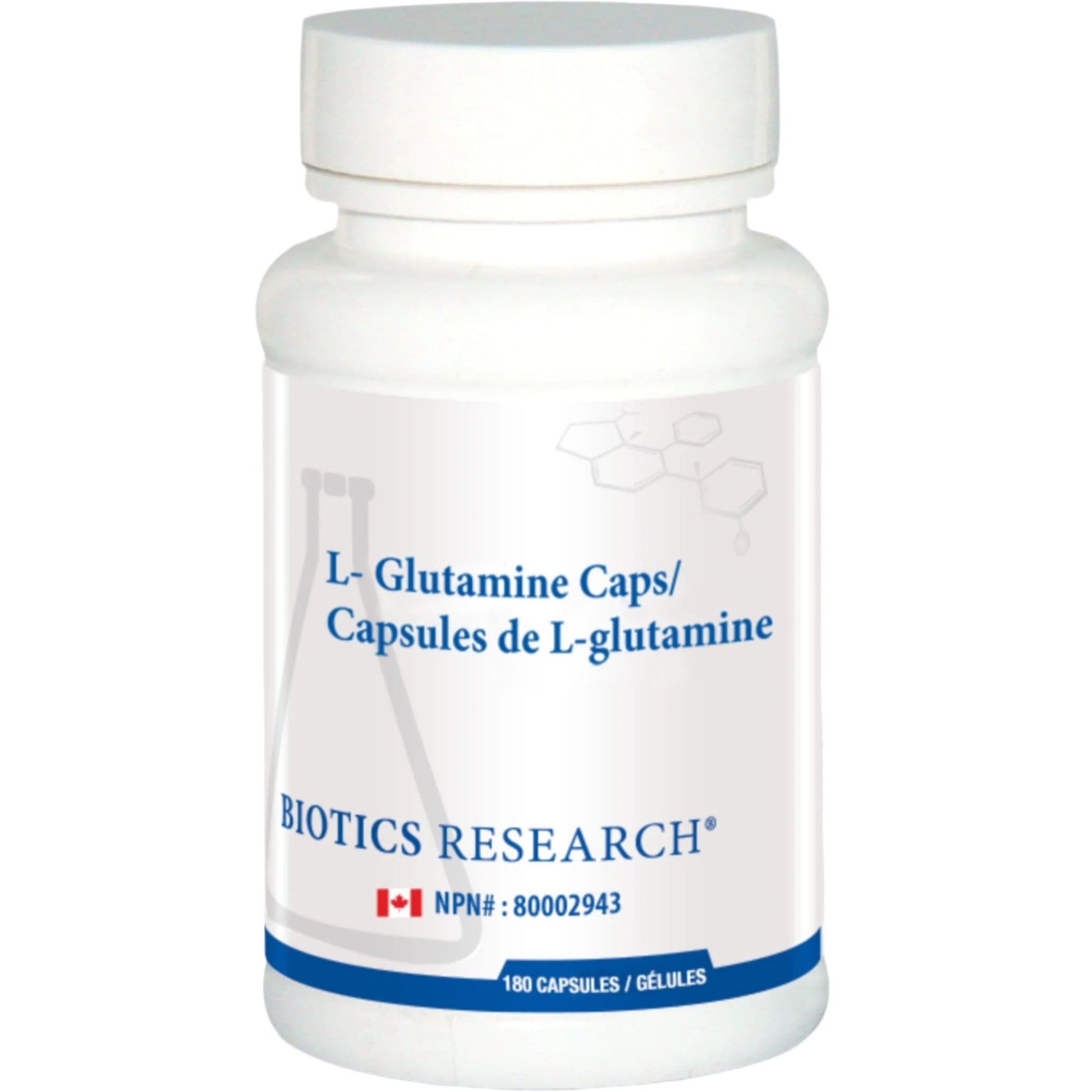 180 Capsules | Biotics Research L-Glutamine Caps